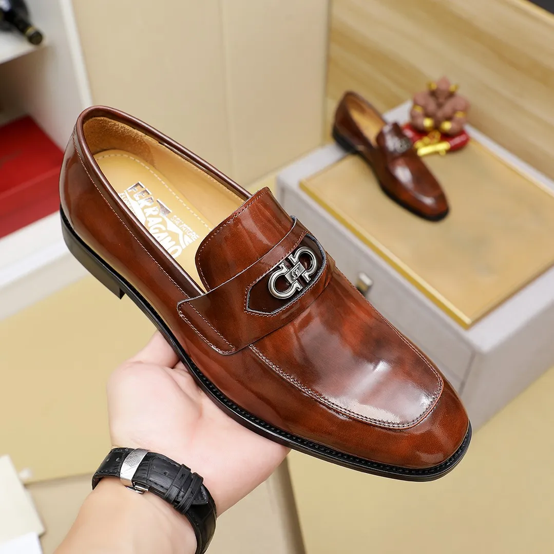 Men's shoes💰460🕷🕷[Ferragamo] Ferragamo's top men's business leather shoes💯Original copy of the official website, the upper is made of imported official website 1:1 material🍁Italian imported cowhide🇮🇹Imported cowhide lining. It’s definitely not made with ordinary craftsmanship, it’s the model used by celebrities! The factory’s craftsmanship is designed to create the most perfect shoes for trendy men! Colors available! Code number 38-44 (45.46 customized)......